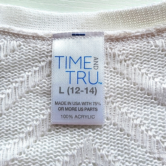 Time and Tru White Cardigan - Picture 2 of 3